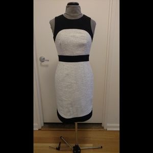Banana Republic Off White Black Colorblock Dress 0